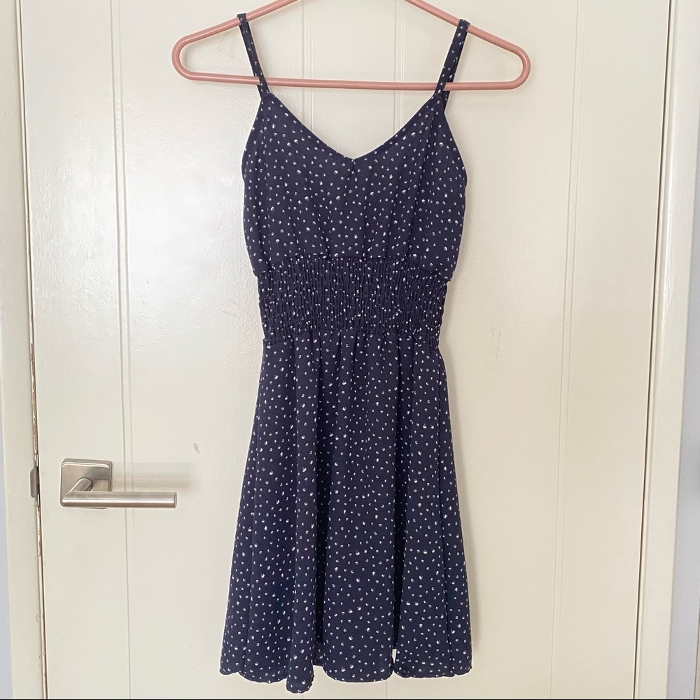 BP navy cinched mini dress